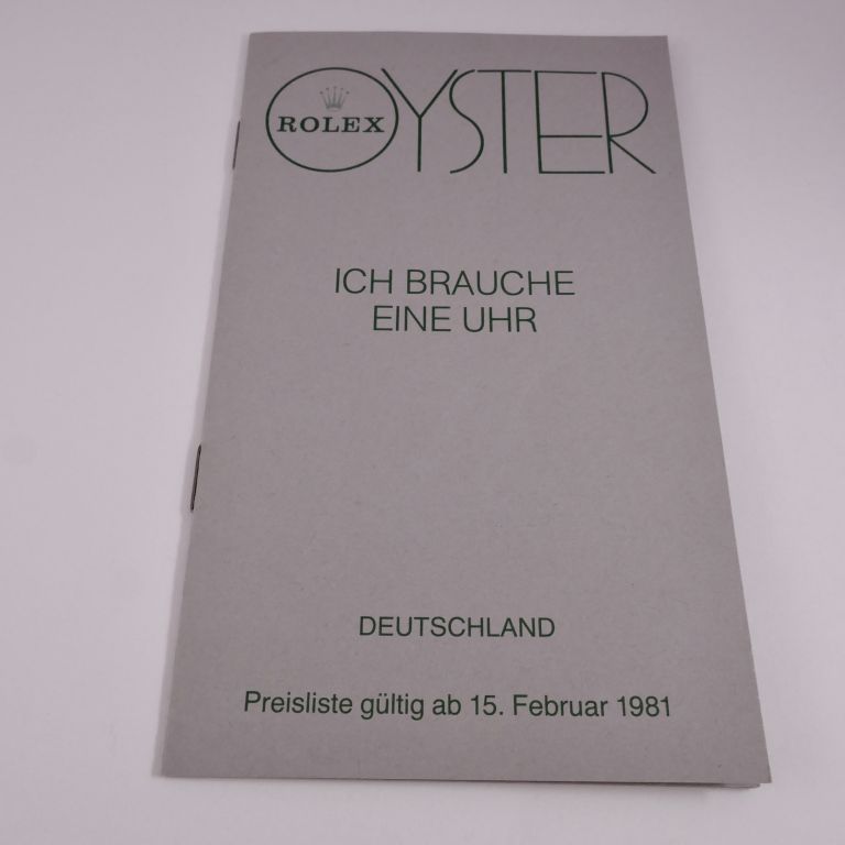 Prezzo di listino originale Rolex Oyster a partire dal 15 Febbraio 1981 RARO