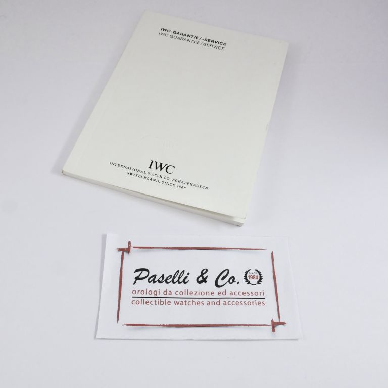 Iwc Libretto di Garanzia Originale (solo libretto) Anno 2007
