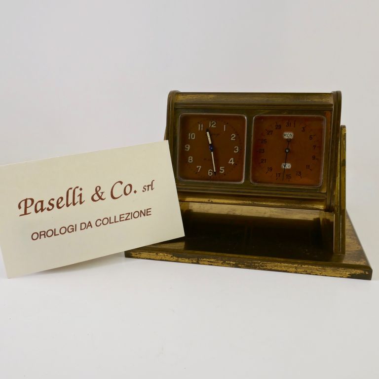 Angelus Pendulette Table Clock VINTAGE Years '50 personalized Asprey