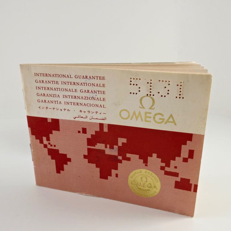 Omega Vintage Raro Libretto di Garanzia Internazionale