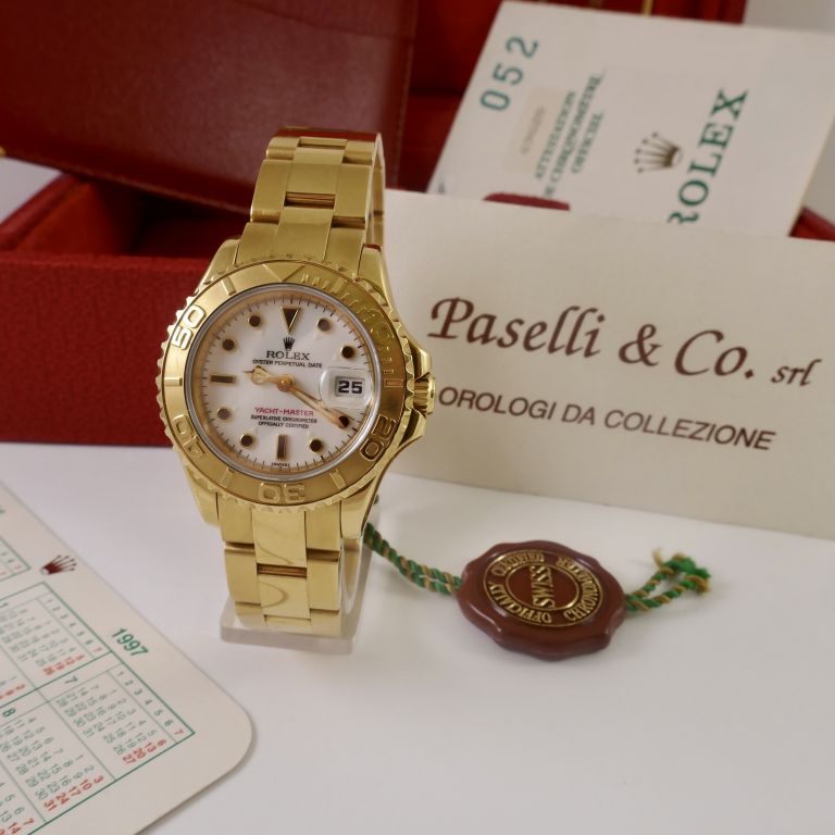 Rolex Oyster Perpetual Date Yacht-Master Lady Ref. 69628 29 mm Oro Giallo 18kt