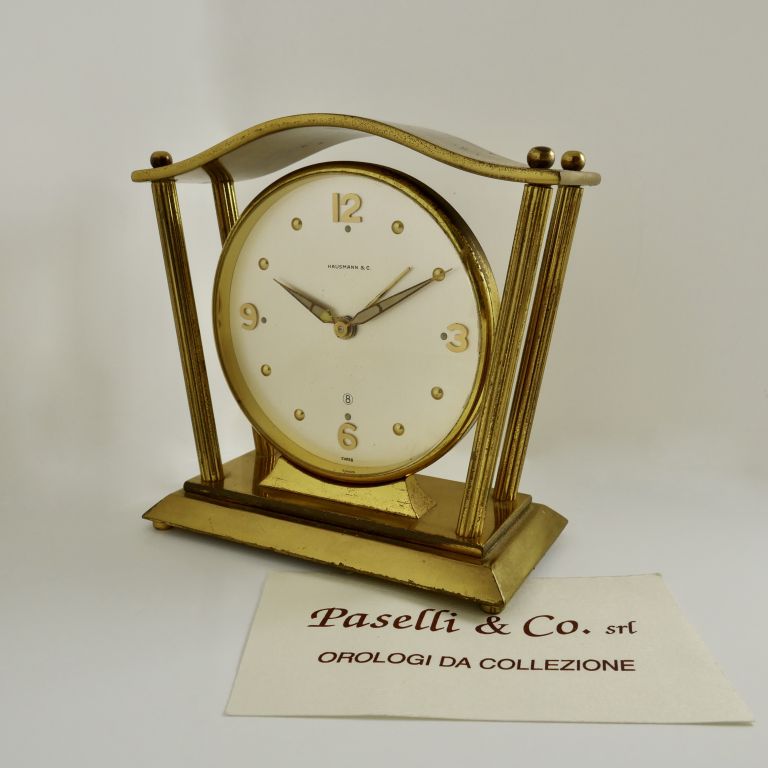 Hausmann & C. Pendulette Table Clock VINTAGE Years '60 with alarm