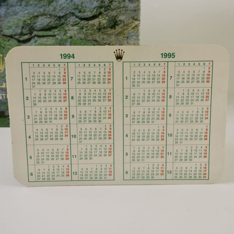 Rolex Calendar 1994-1995