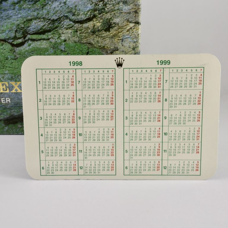 Calendario Rolex 1998 - 1999