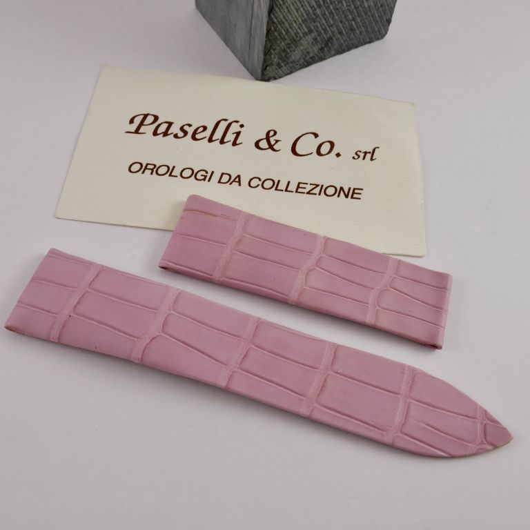 Original strap for Piaget in pink leather
